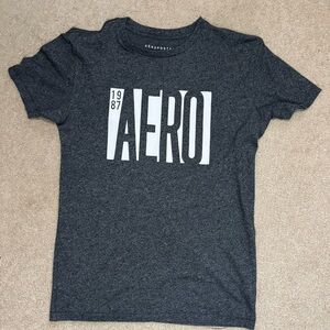 Aeropostale Kids Charcoal Tee with White Logo